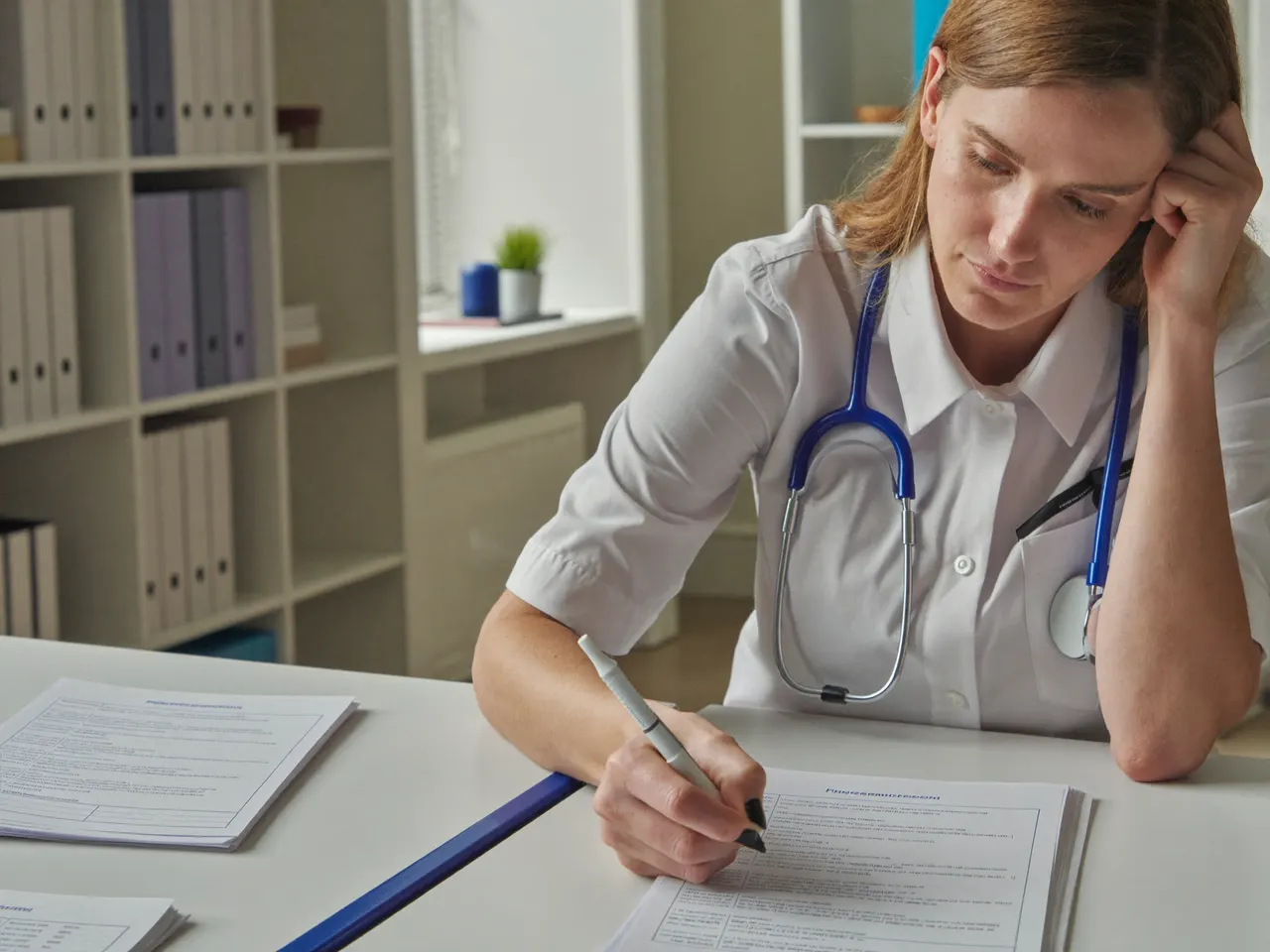 A provider reviewing a list of common medical credentialing questions